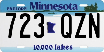MN license plate 723QZN