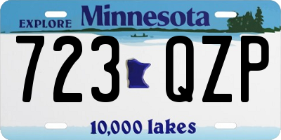 MN license plate 723QZP