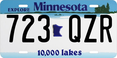 MN license plate 723QZR