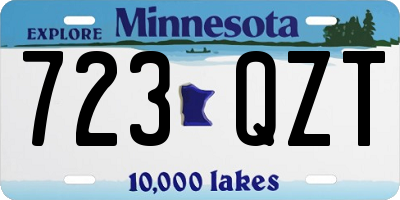 MN license plate 723QZT