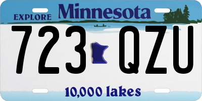 MN license plate 723QZU