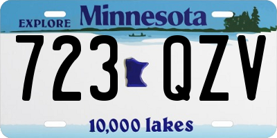 MN license plate 723QZV