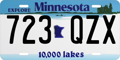 MN license plate 723QZX