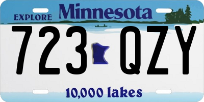 MN license plate 723QZY