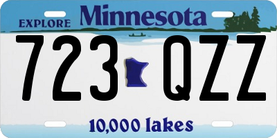 MN license plate 723QZZ