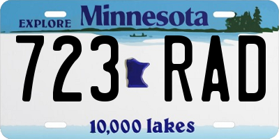 MN license plate 723RAD