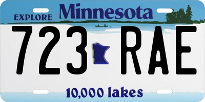 MN license plate 723RAE