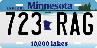 MN license plate 723RAG