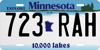 MN license plate 723RAH