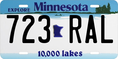 MN license plate 723RAL