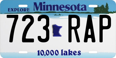 MN license plate 723RAP