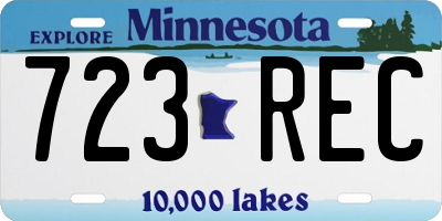 MN license plate 723REC