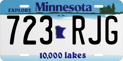 MN license plate 723RJG