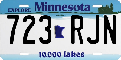 MN license plate 723RJN