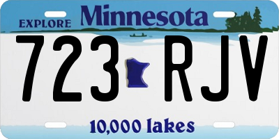 MN license plate 723RJV