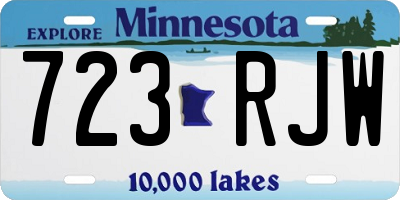 MN license plate 723RJW