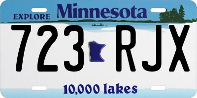 MN license plate 723RJX