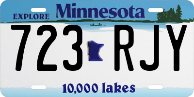 MN license plate 723RJY