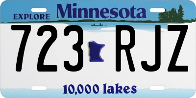 MN license plate 723RJZ