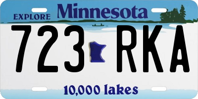 MN license plate 723RKA