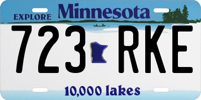 MN license plate 723RKE