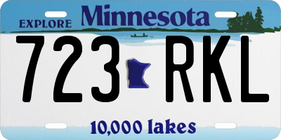 MN license plate 723RKL