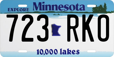 MN license plate 723RKO