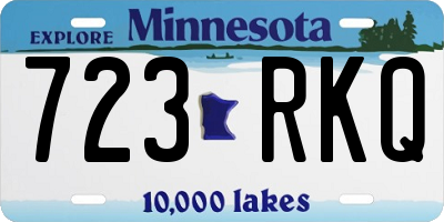 MN license plate 723RKQ