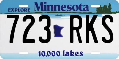 MN license plate 723RKS