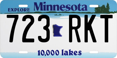 MN license plate 723RKT
