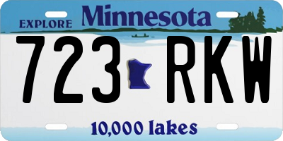MN license plate 723RKW