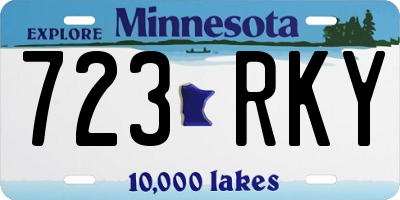 MN license plate 723RKY