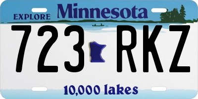 MN license plate 723RKZ