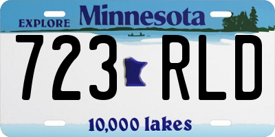MN license plate 723RLD