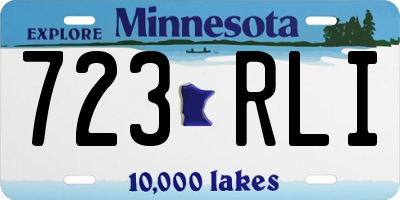 MN license plate 723RLI