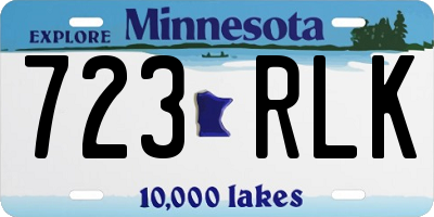 MN license plate 723RLK