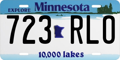MN license plate 723RLO