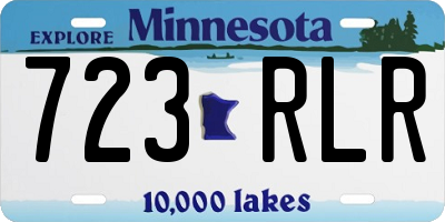 MN license plate 723RLR