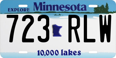 MN license plate 723RLW