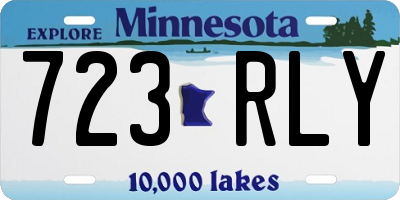 MN license plate 723RLY