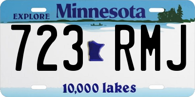 MN license plate 723RMJ