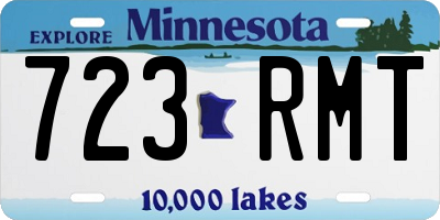 MN license plate 723RMT