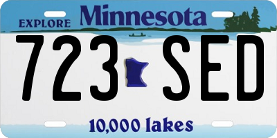 MN license plate 723SED