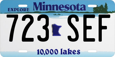 MN license plate 723SEF