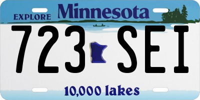 MN license plate 723SEI