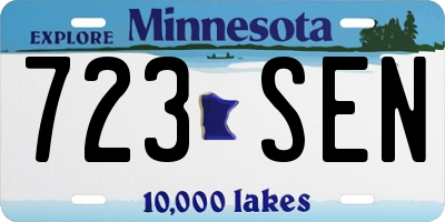 MN license plate 723SEN