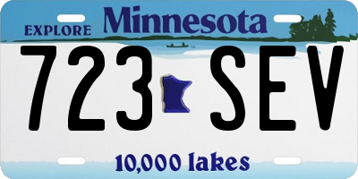 MN license plate 723SEV