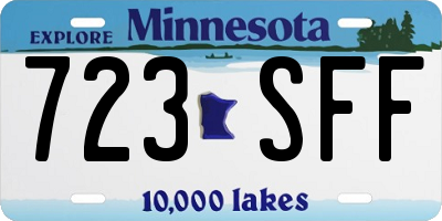 MN license plate 723SFF