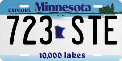 MN license plate 723STE