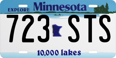 MN license plate 723STS